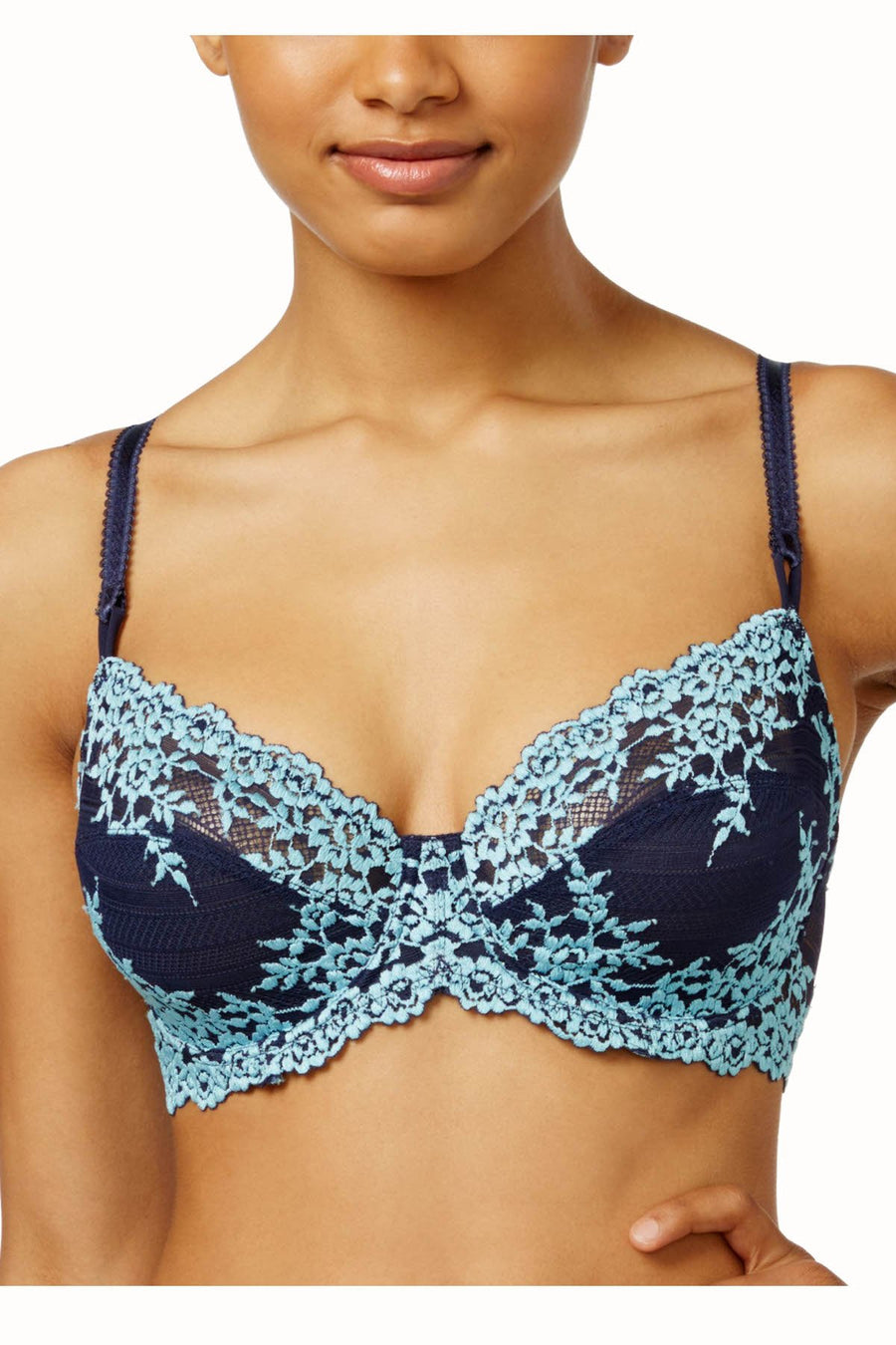 Wacoal Peacoat/Gulf-Stream Embrace Lace Underwire Bra