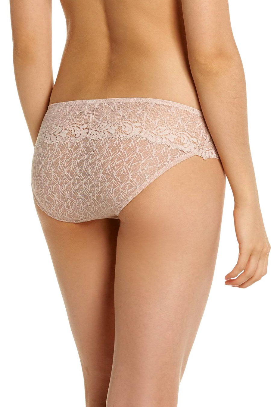 Wacoal Vivid Encounter Sheer Lace Bikini in Rose Dust