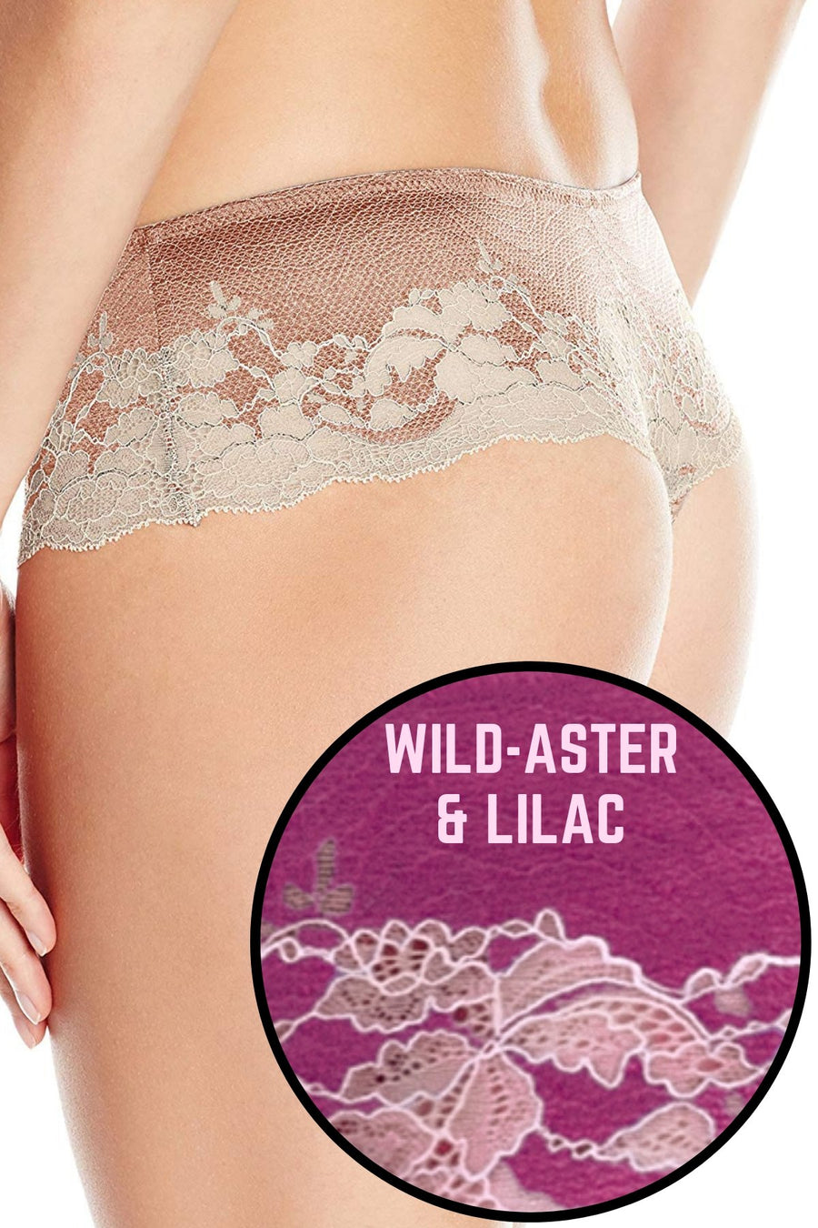 Wacoal Wild-Aster/Lilac Lace-Affair Tanga
