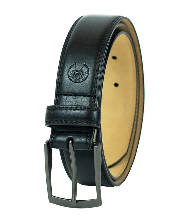 Weatherproof Big And Tall Belt With Single Prong Buckle Black