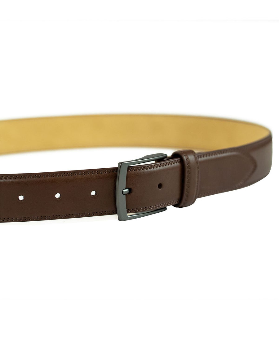 Weatherproof Big And Tall Belt With Single Prong Buckle Brown