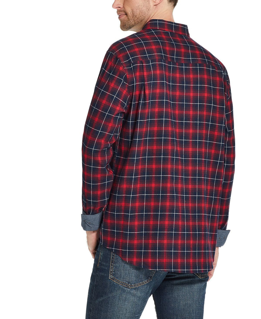 Weatherproof Vintage Brushed Antique Flannel Plaid Shirt Admiral