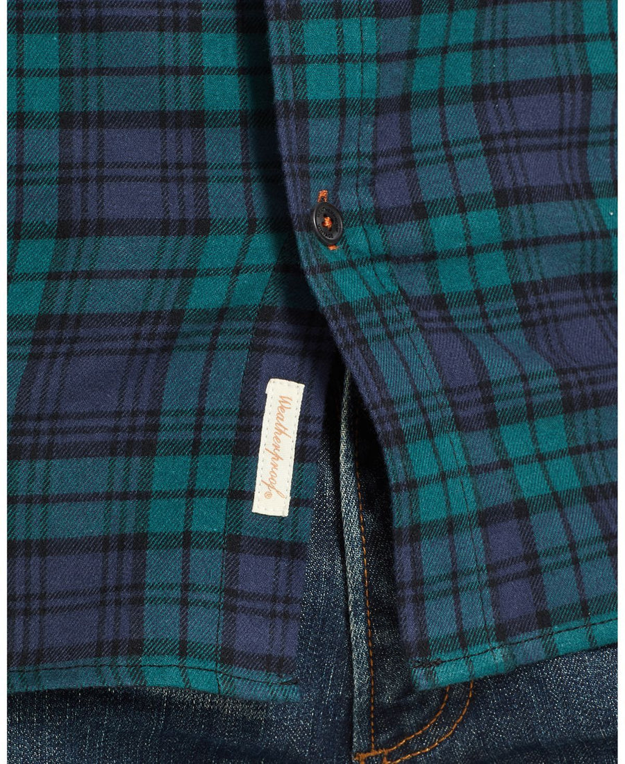 Weatherproof Vintage Brushed Antique Flannel Plaid Shirt Black Watch