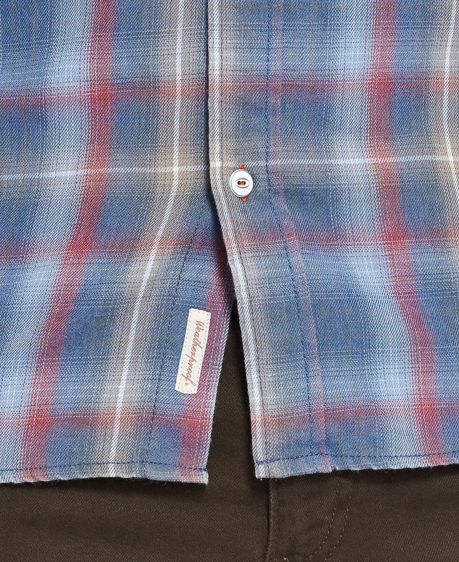 Weatherproof Vintage Button-down Plaid Shirt Sapphire