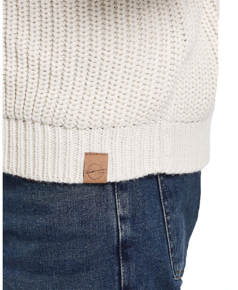 Weatherproof Vintage Jersey Lined Cardigan With Toggles Ecru