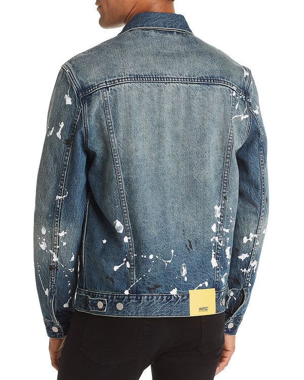 Wesc Paint Splatter Regular Fit Denim Jacket Paint Splatter