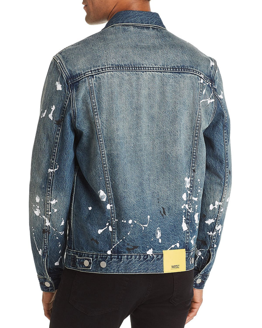 Wesc Paint Splatter Regular Fit Denim Jacket Paint Splatter