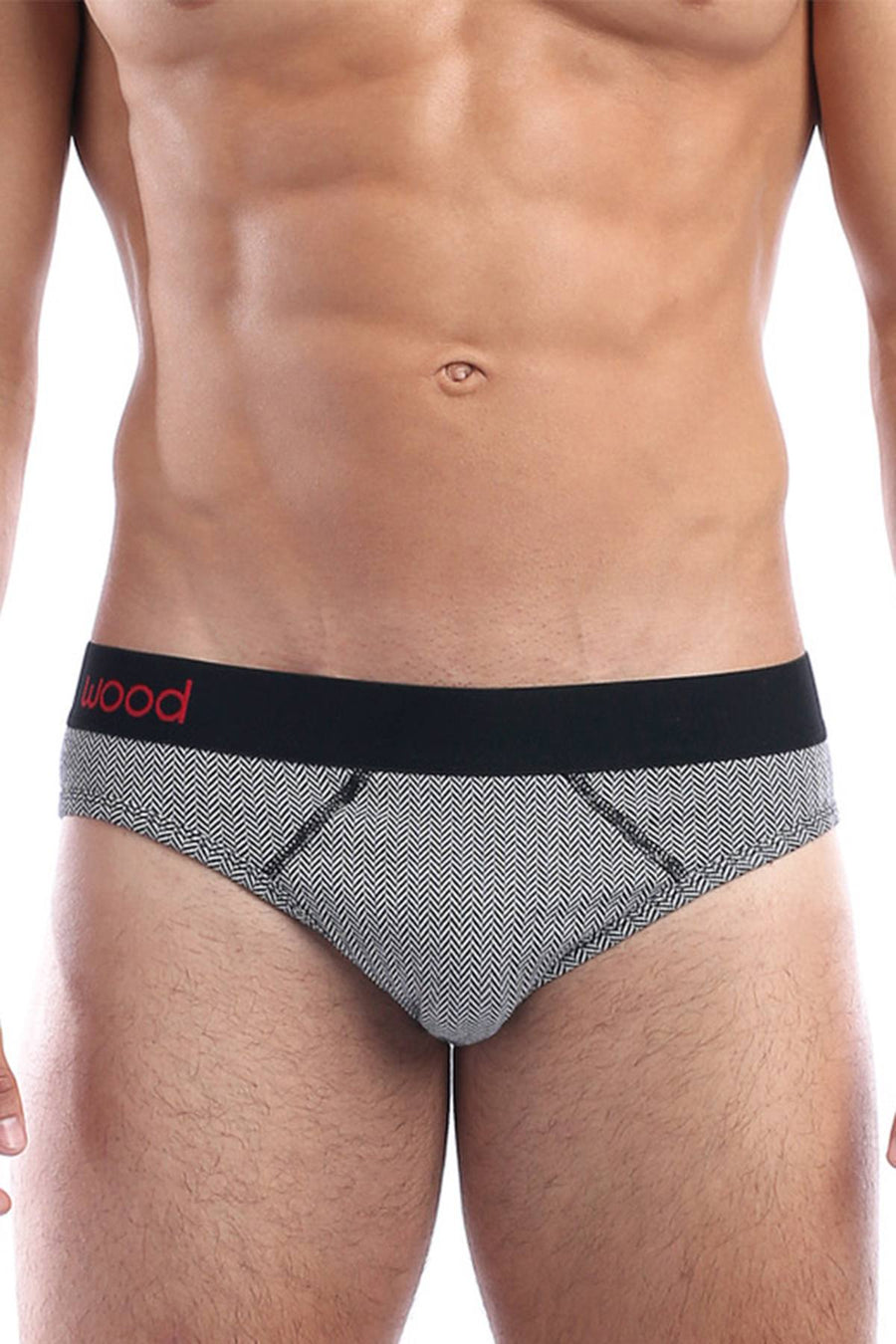 Wood Black and White Herring Hip Brief