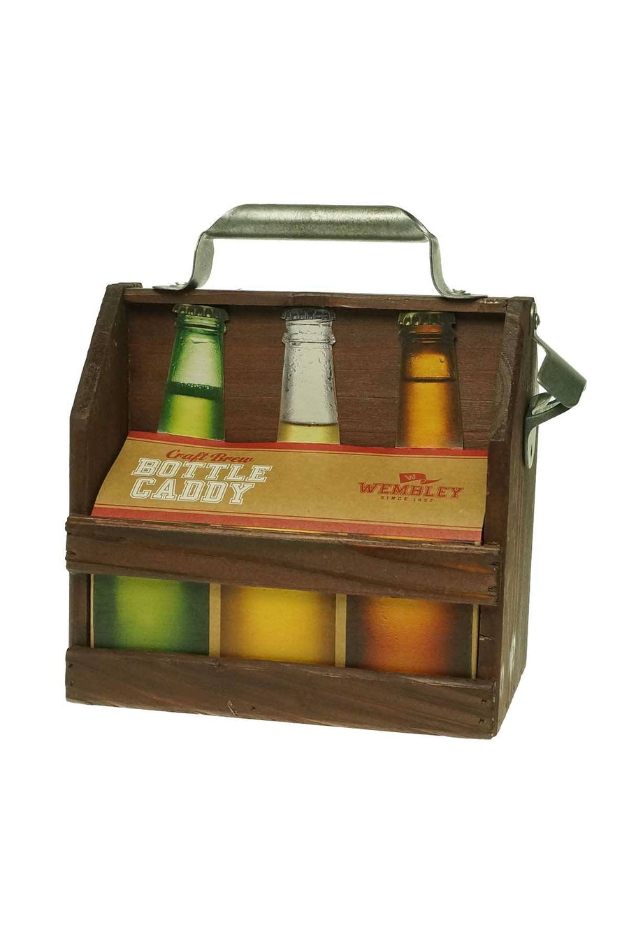 Wooden Six-pack Beer Holder With Bottle Opener
