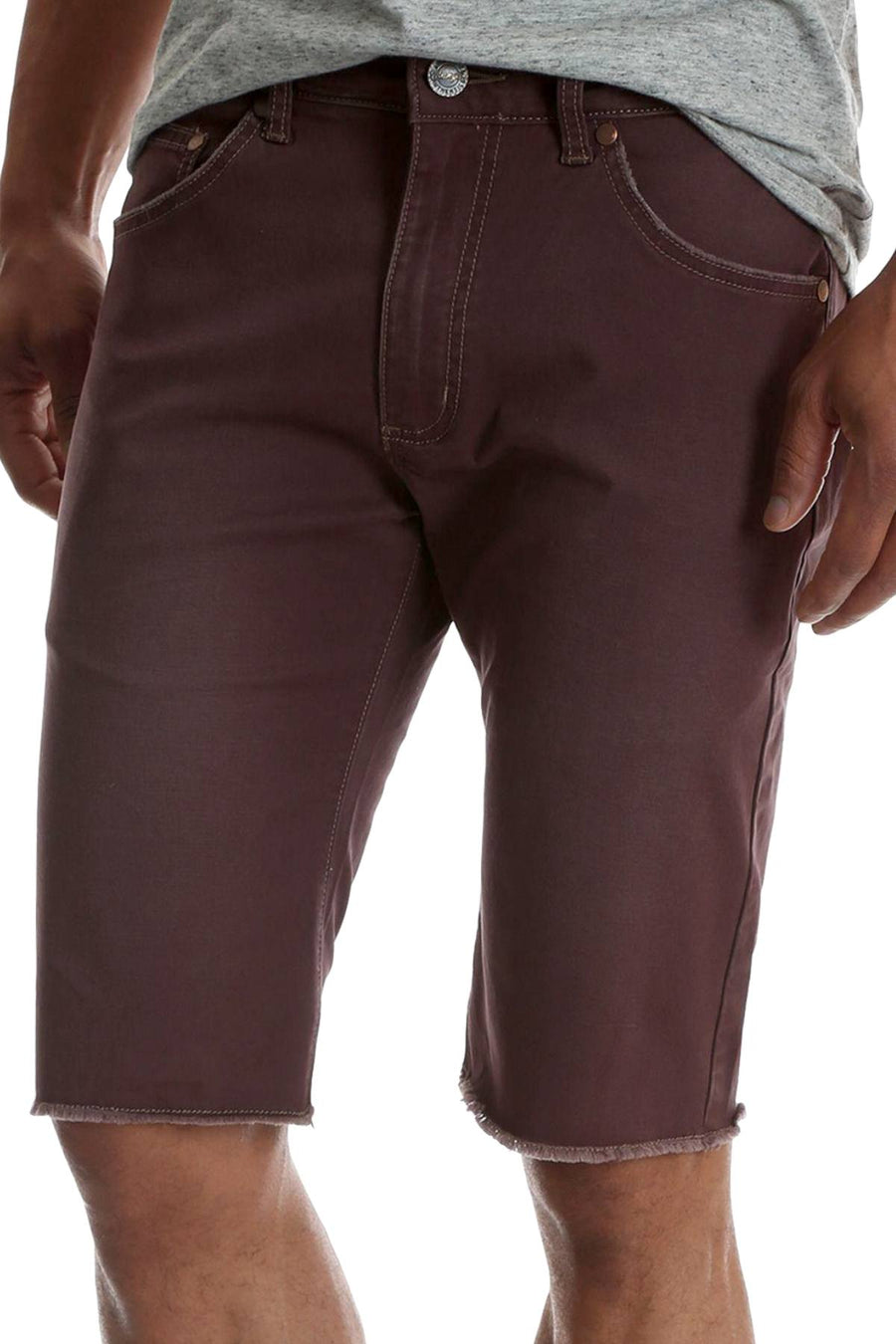 Wrangler Eggplant Slim-Fit Stretch-Twill 12" Short