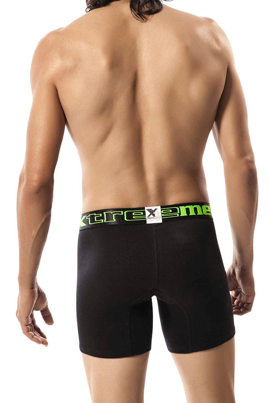 XTREMEN Black/Green Bragueta Boxer Brief