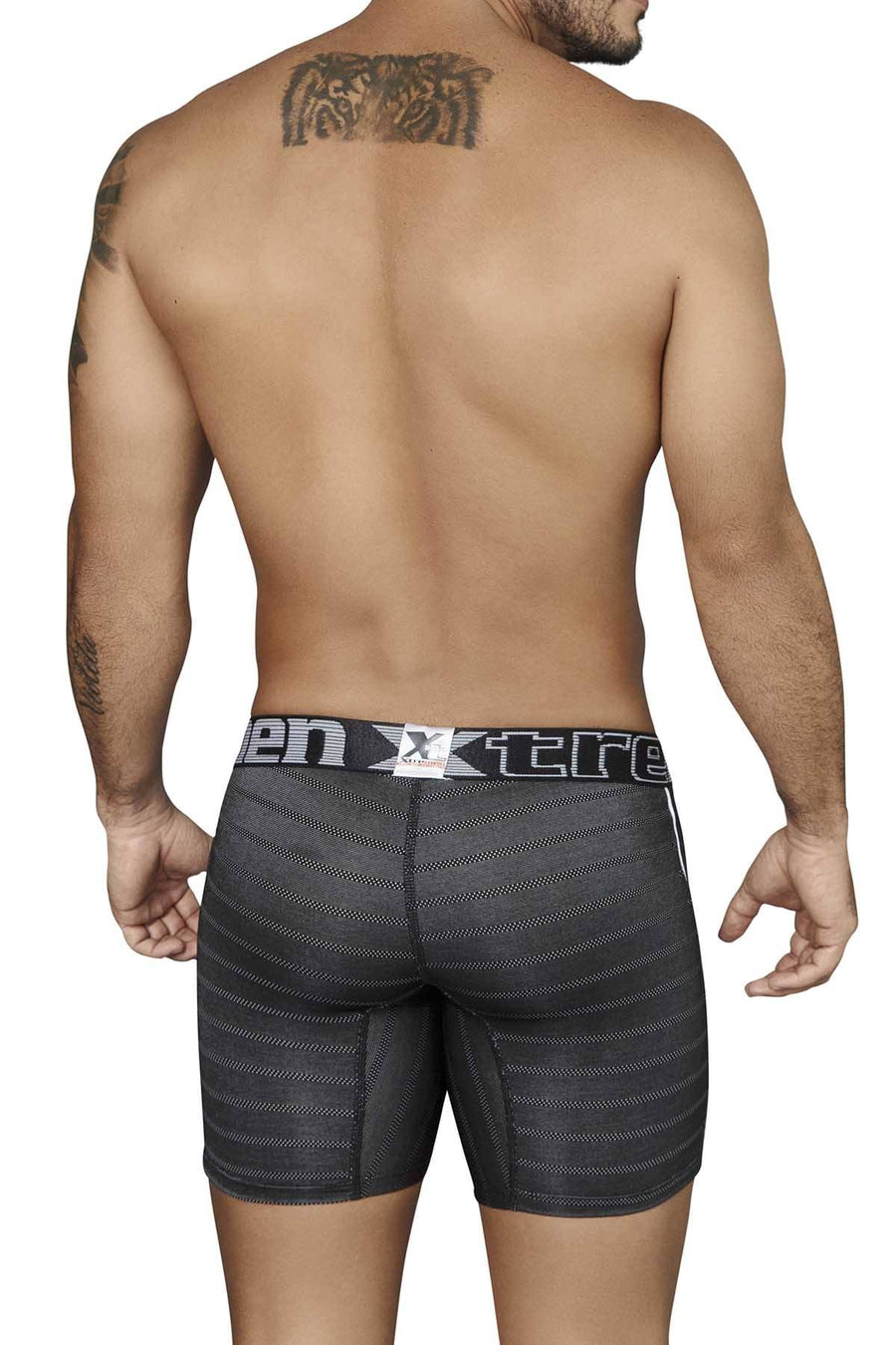 XTREMEN Black Jacquard Mini-Print Boxer Brief