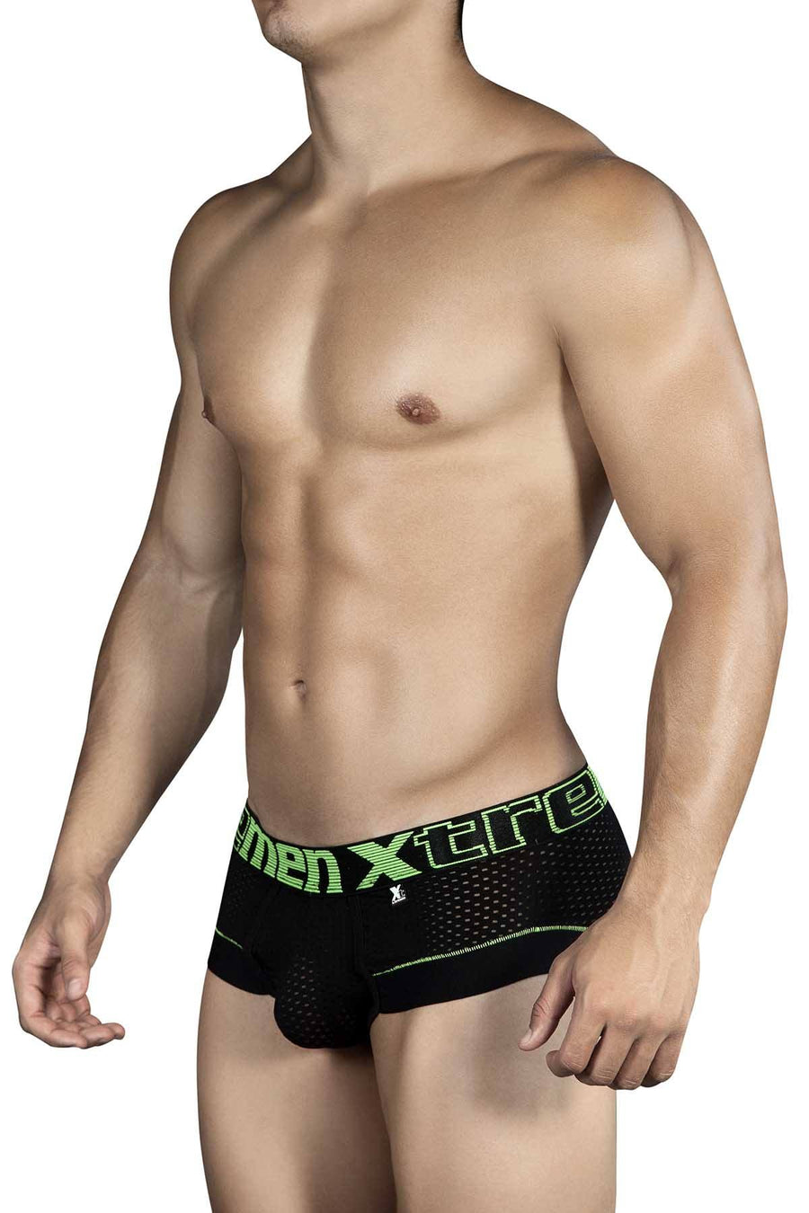 XTREMEN Black/Lime Exposed Microfiber Brief