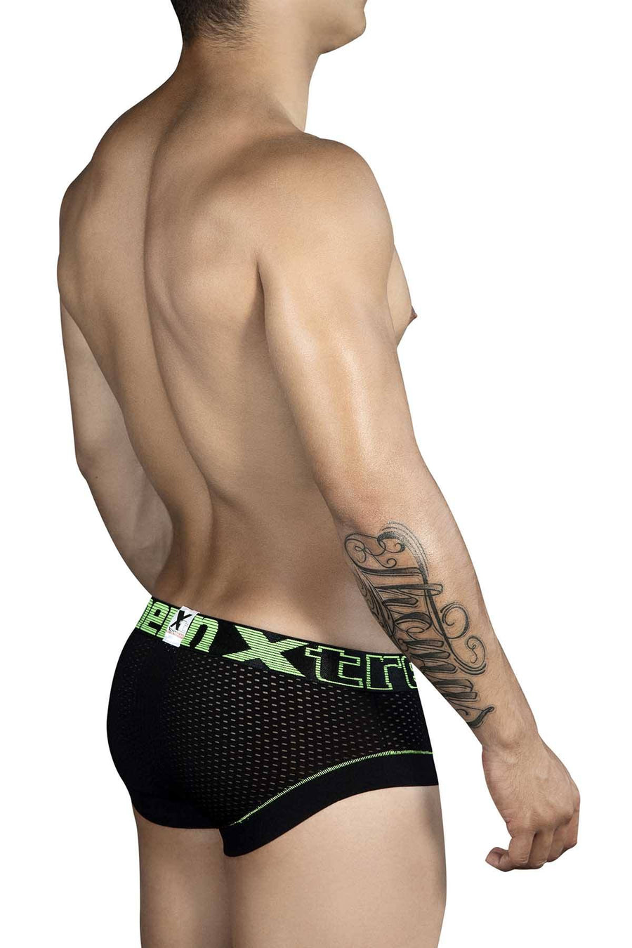 XTREMEN Black/Lime Exposed Microfiber Brief