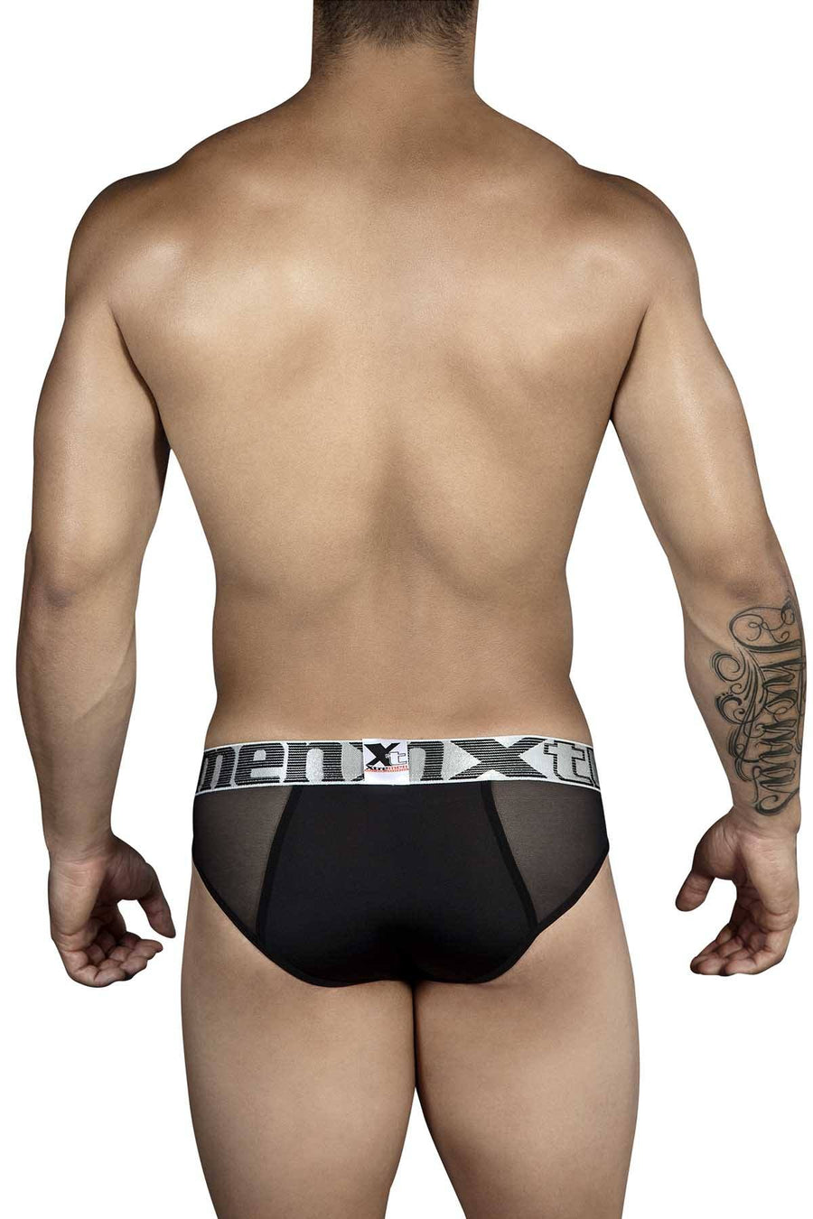XTREMEN Black Mesh-Sides Brief
