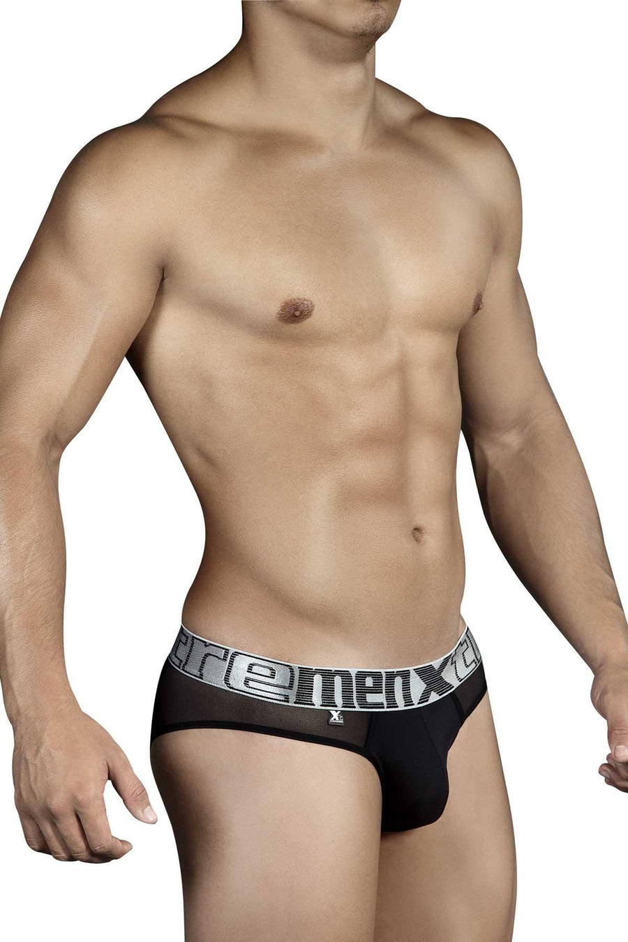 XTREMEN Black Mesh-Sides Brief