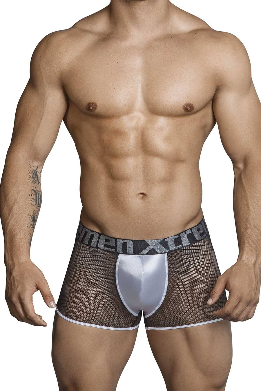 XTREMEN Black/Silver Microfiber and Mesh Trunk