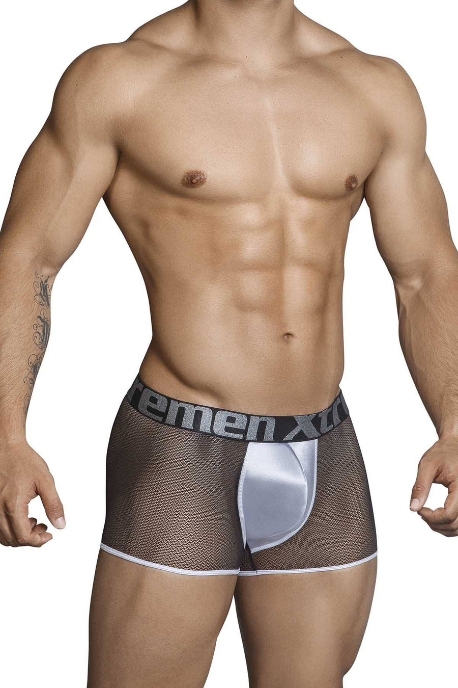 XTREMEN Black/Silver Microfiber and Mesh Trunk