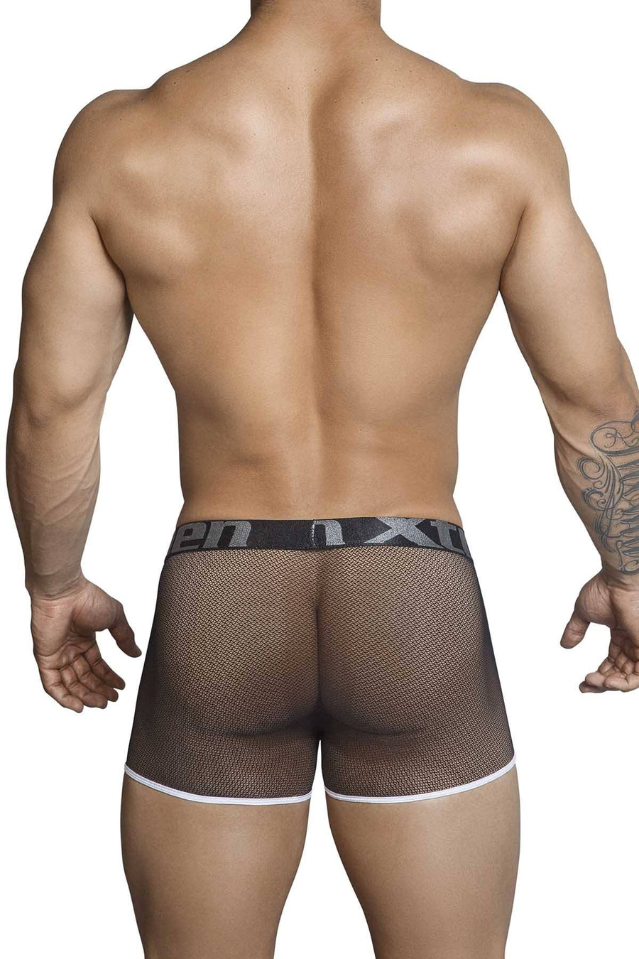 XTREMEN Black/Silver Microfiber and Mesh Trunk