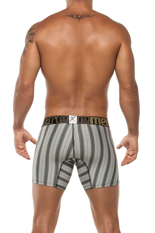 XTREMEN Black/White Stripe Microfiber Boxer Brief