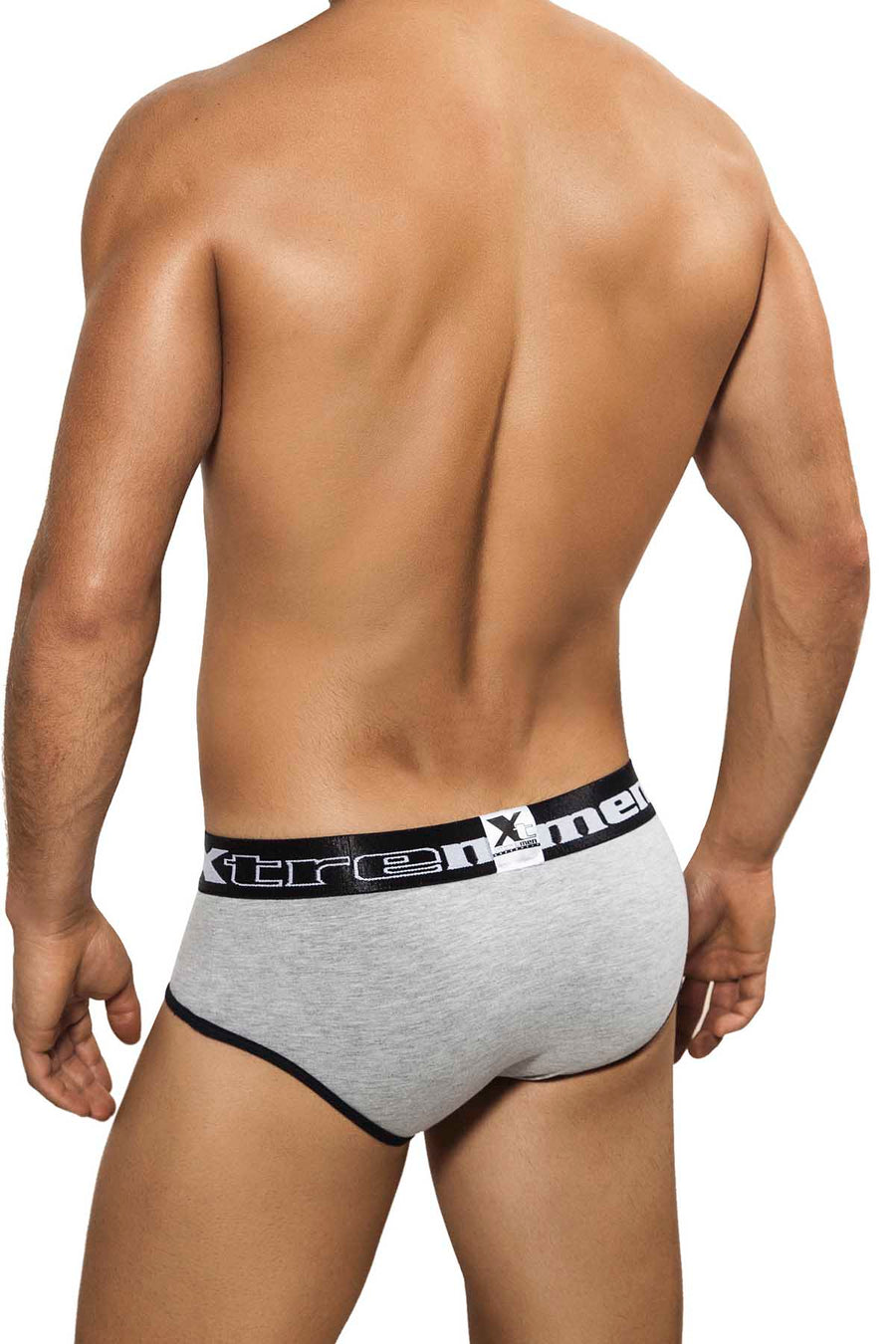 XTREMEN Grey/Black Classic Contrast Brief