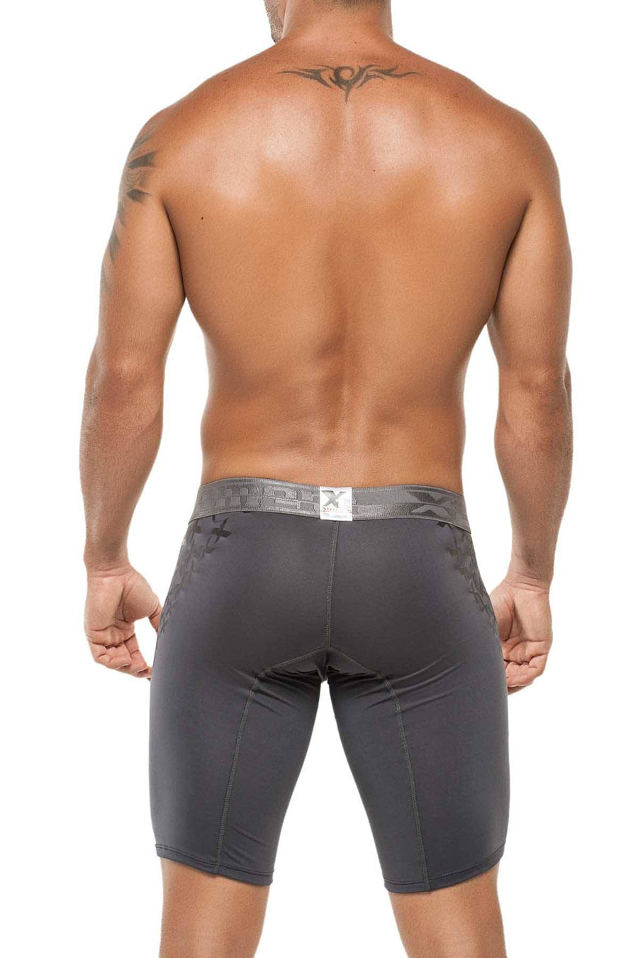 XTREMEN Grey Microfiber Sports Long Boxer Brief