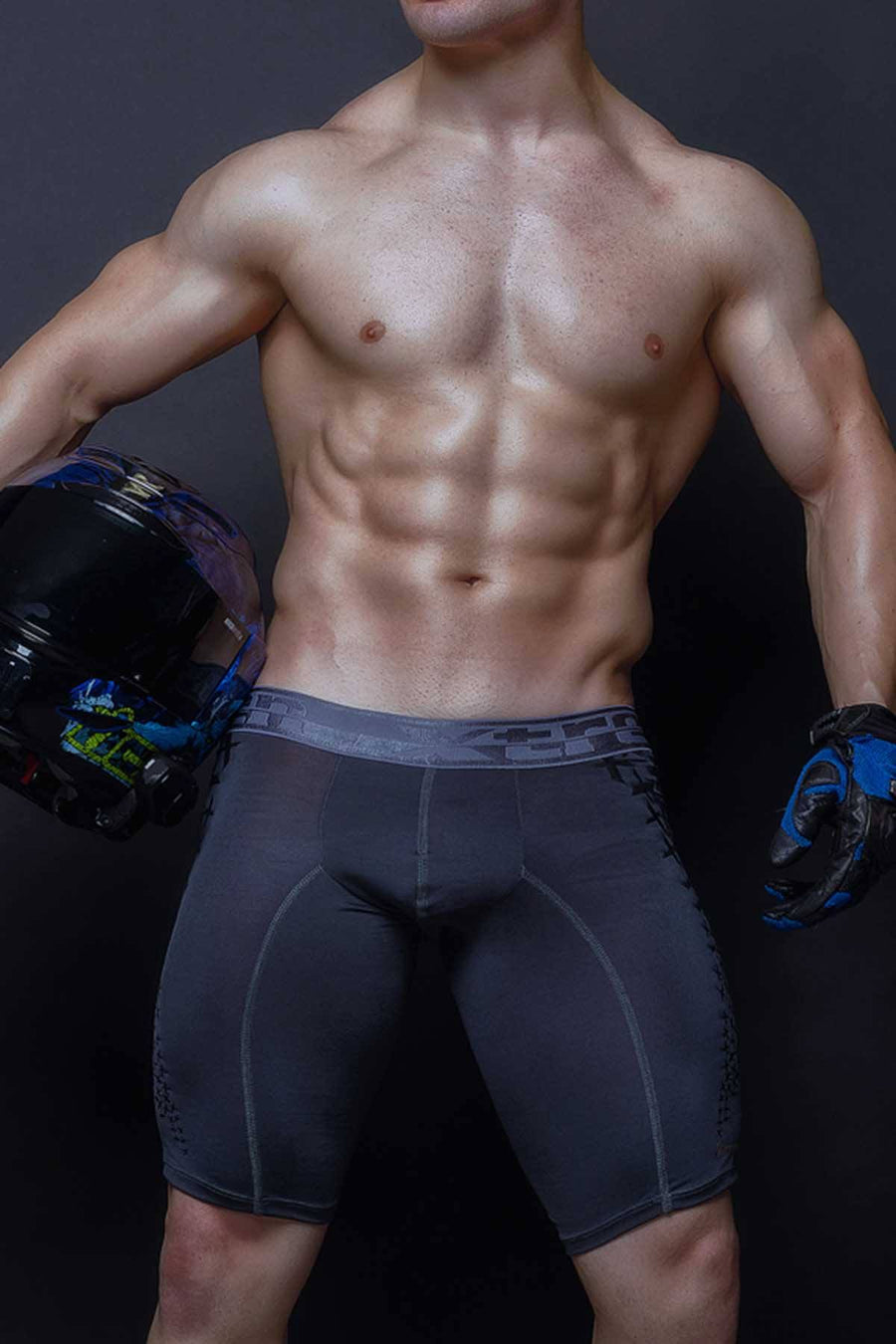 XTREMEN Grey Microfiber Sports Long Boxer Brief
