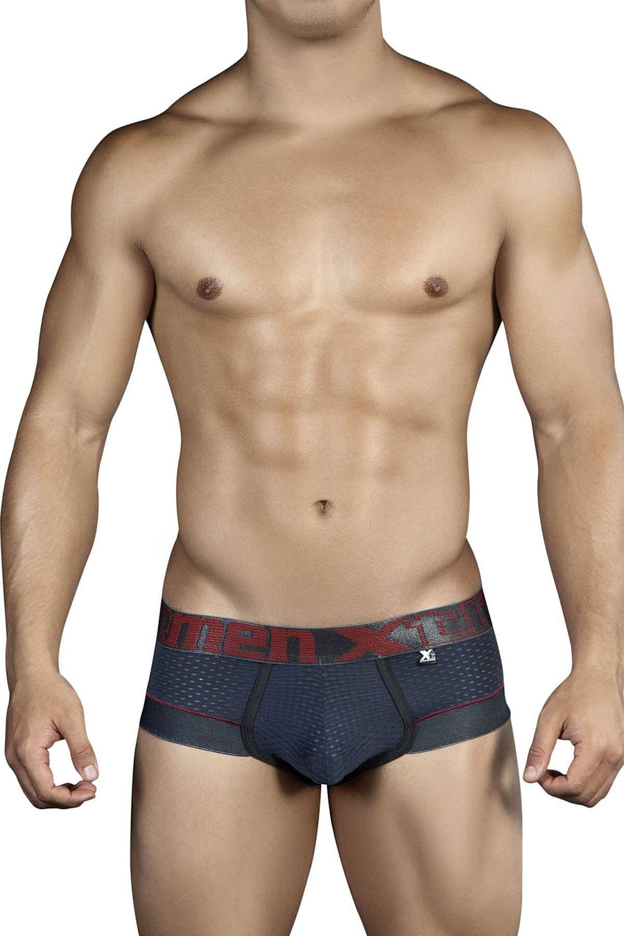 XTREMEN Grey/Red Exposed Microfiber Brief
