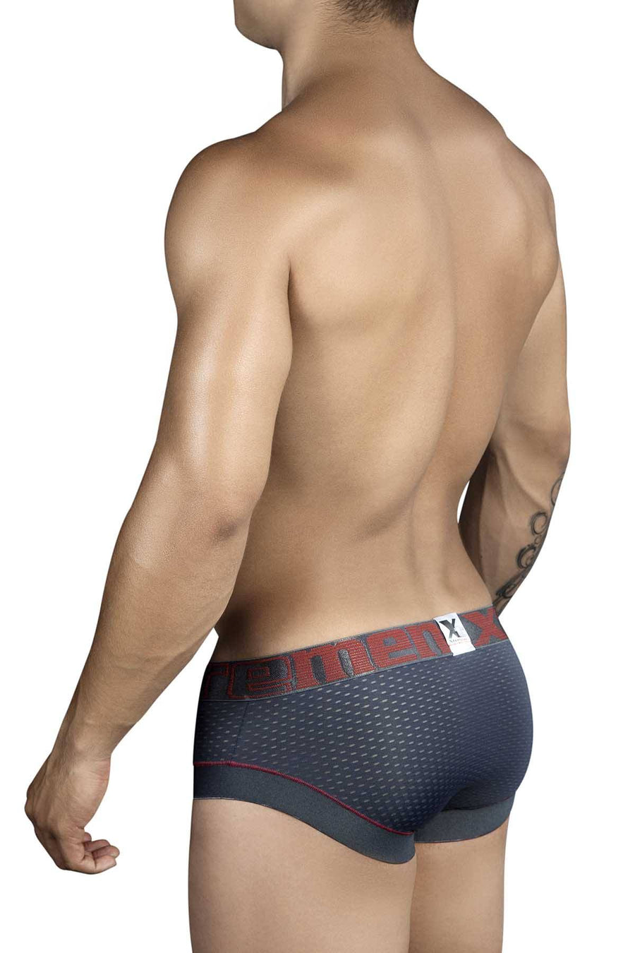 XTREMEN Grey/Red Exposed Microfiber Brief