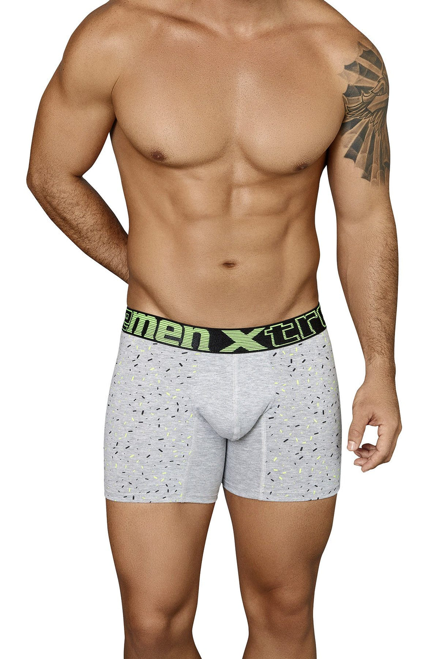 XTREMEN Grey Sprinkles Printed Cotton Boxer Brief