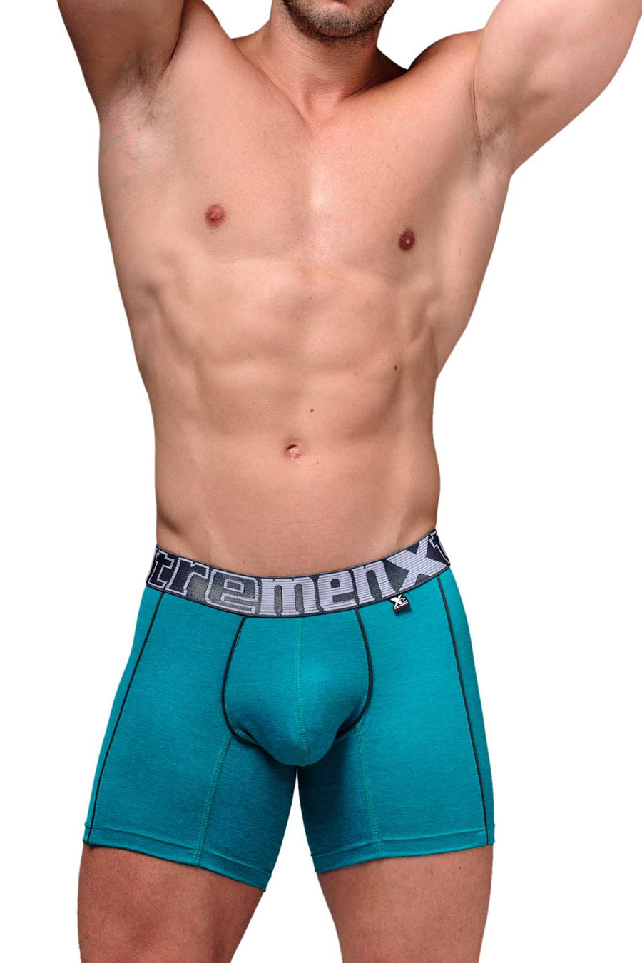 XTREMEN Jade-Green/Grey Microfiber Boxer Brief