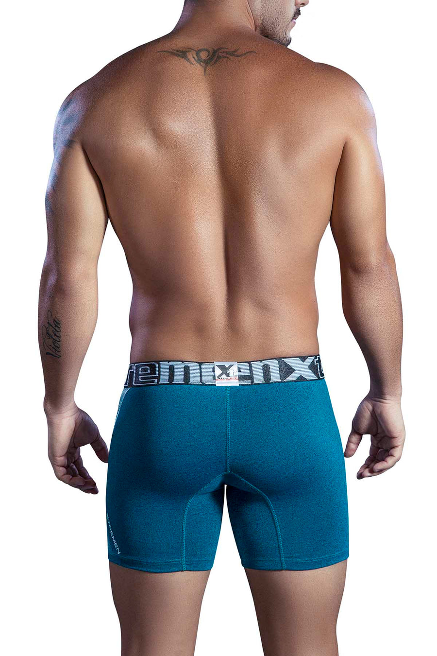 XTREMEN Jade-Green Microfiber Boxer Brief
