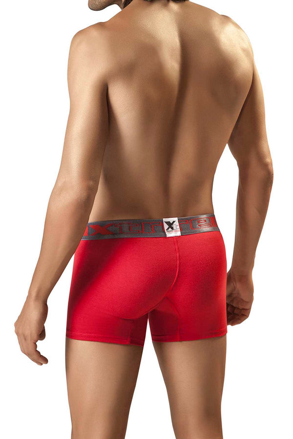 XTREMEN Red/Grey Poly-Cotton Boxer Brief