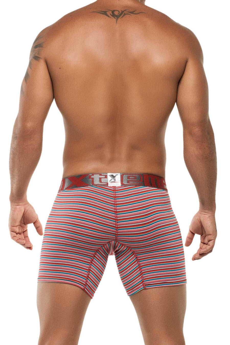 XTREMEN Red Stripe Microfiber Classic Boxer Brief