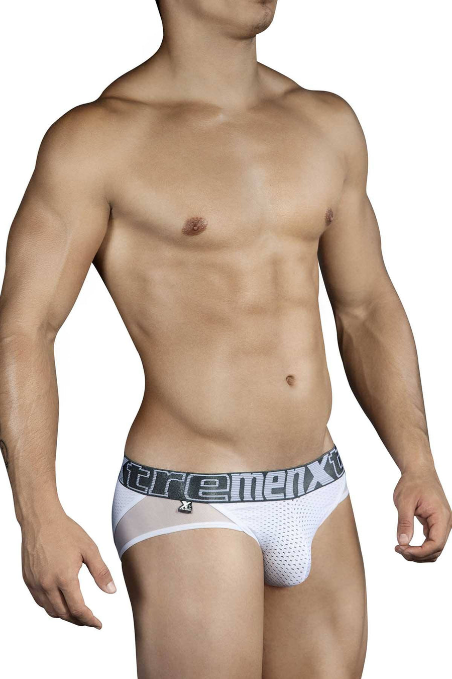 XTREMEN White Combined-Mesh Brief