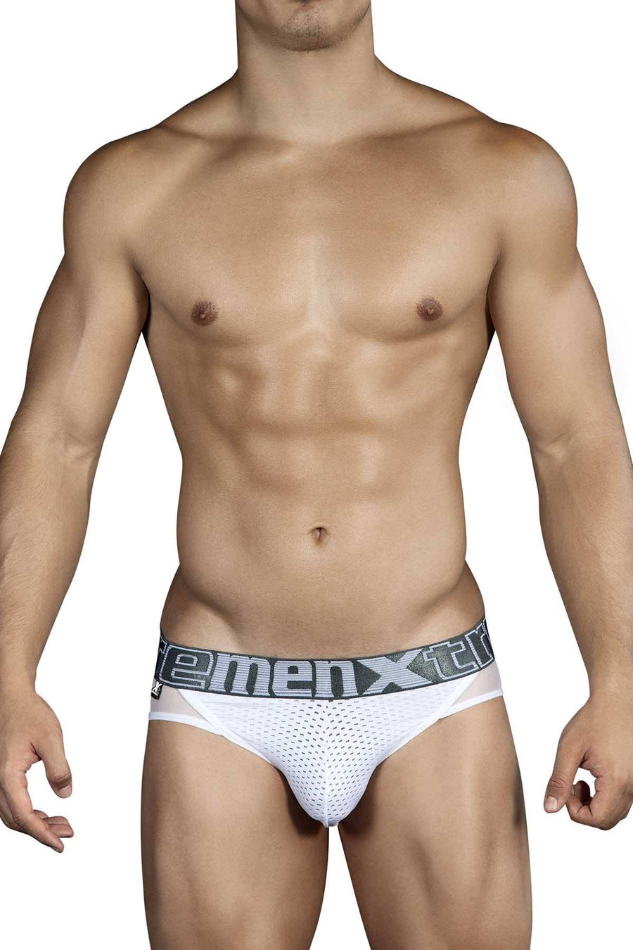 XTREMEN White Combined-Mesh Brief