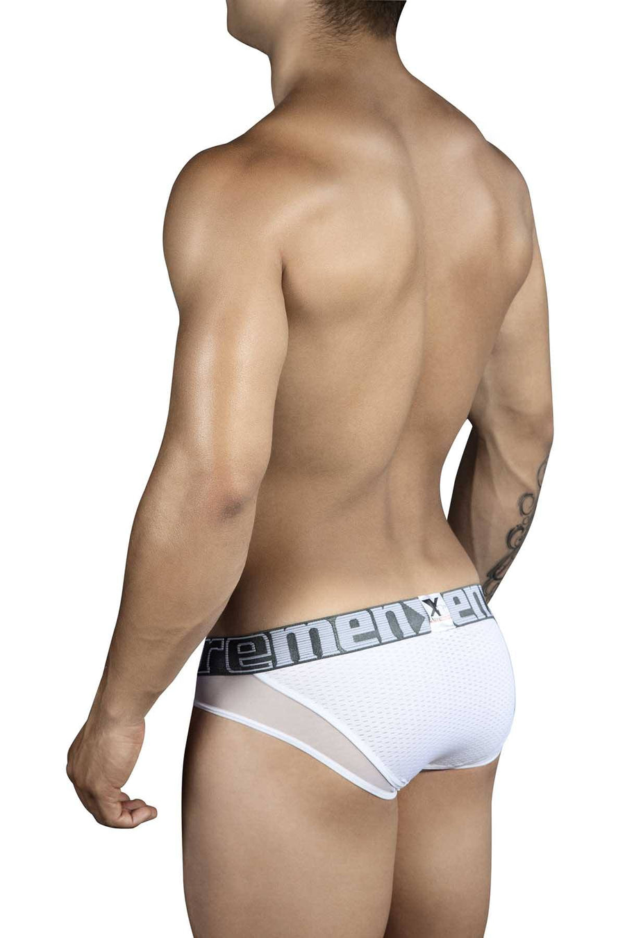 XTREMEN White Combined-Mesh Brief