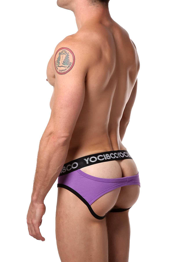 YOCISCO Purple Bar-Back Jock-Brief