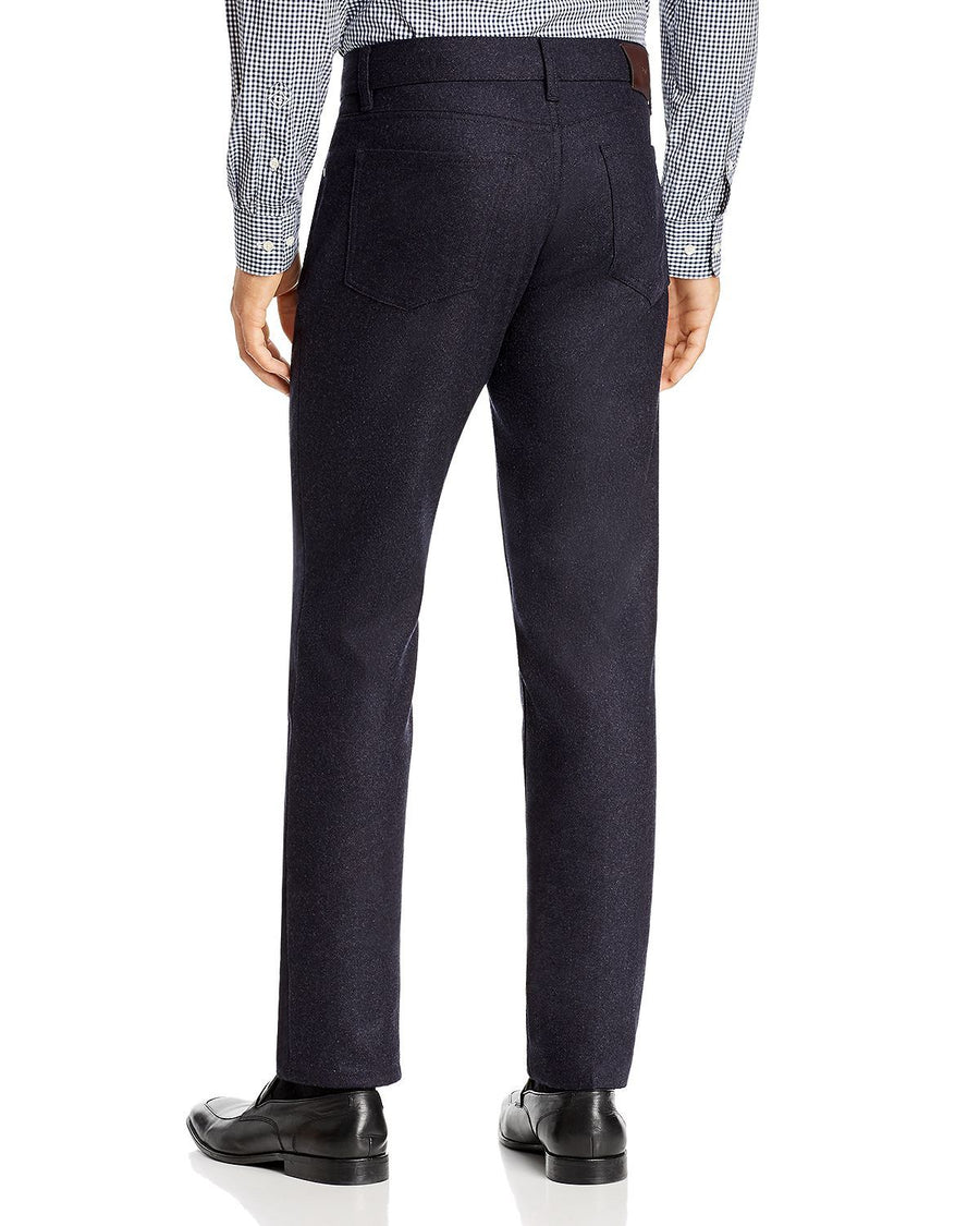 Z Zegna Flannel Slim Fit Pants In Navy Navy