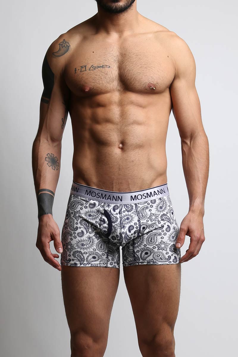 Mosmann Navy Paisley Long Boxer