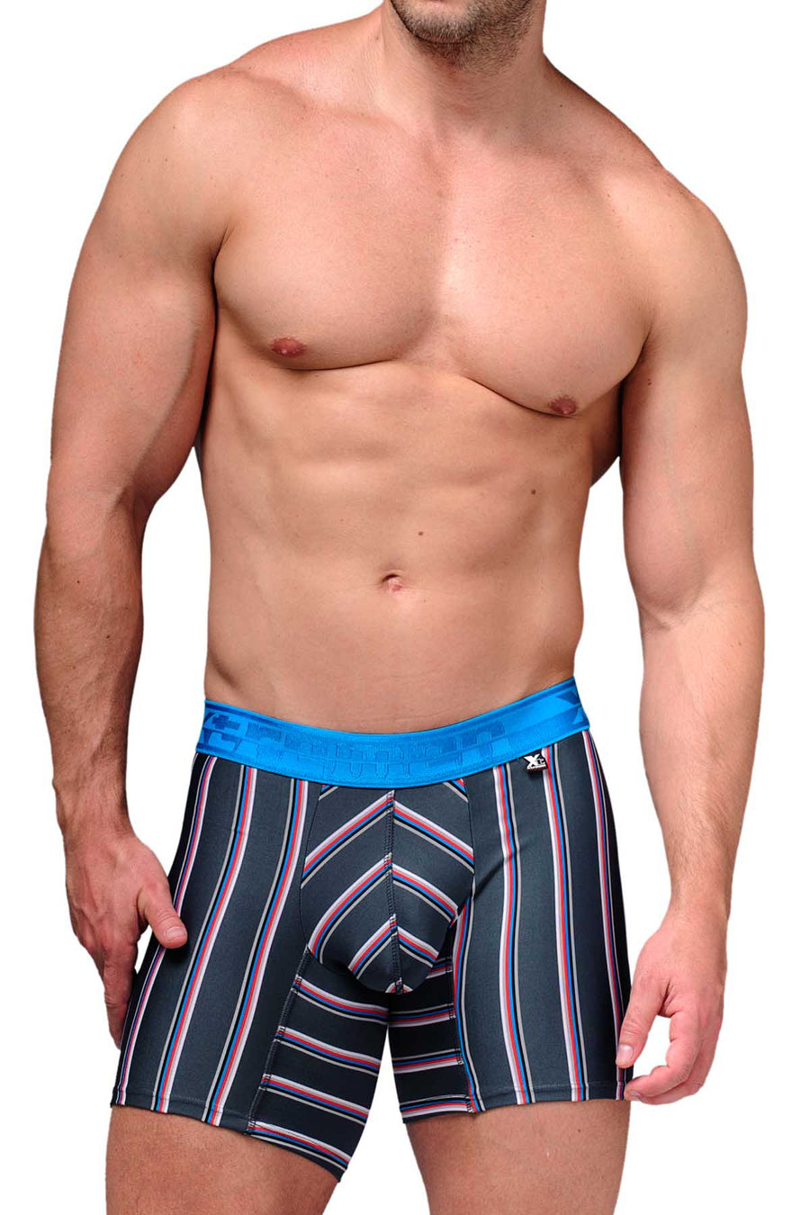 Xtremen Grey Classic Stripes Boxer Brief
