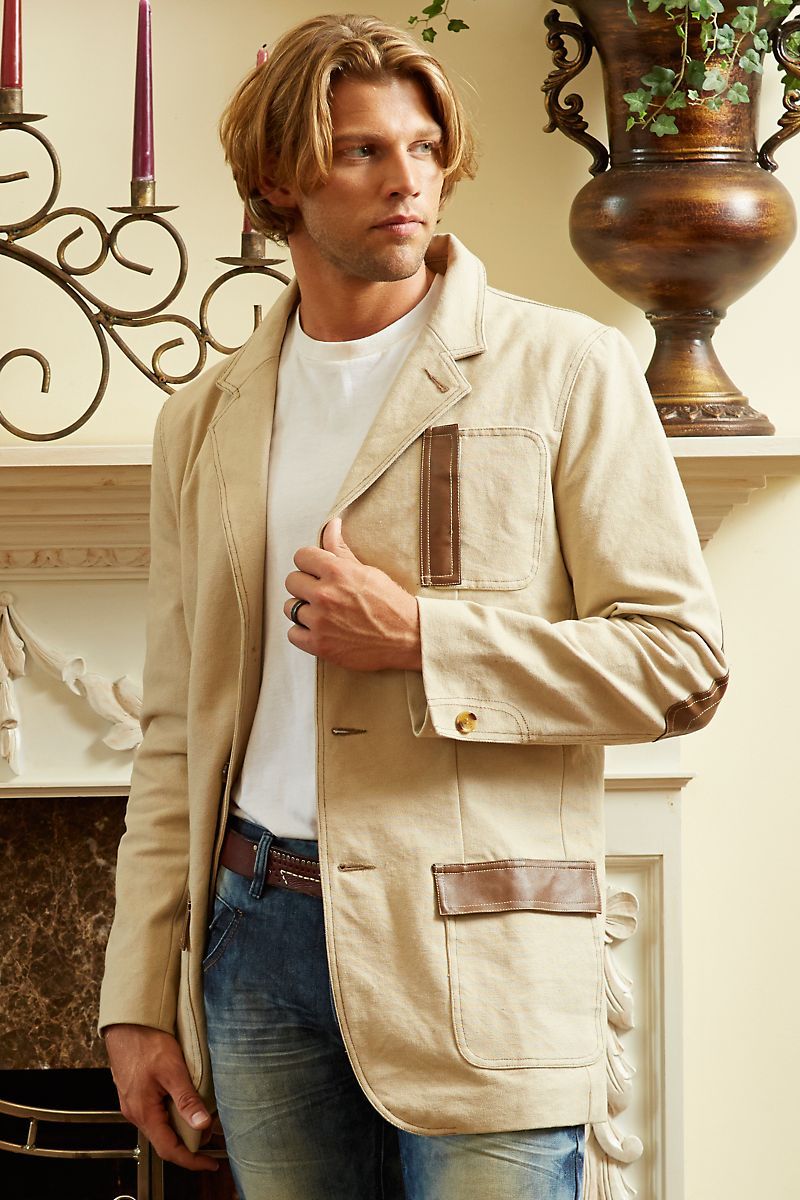 P.O.V. Tan Canvas Pablo Blazer