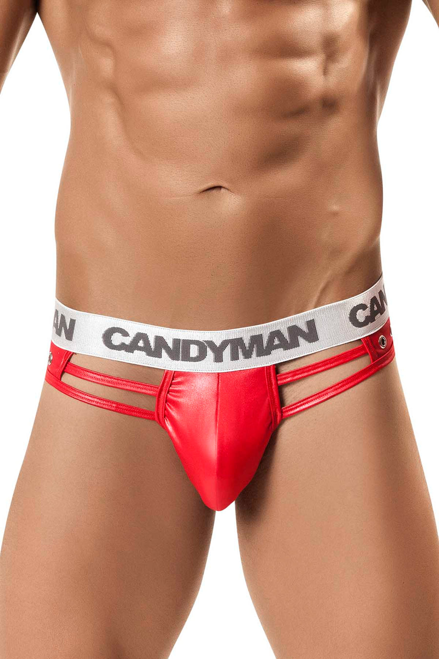 Candyman Red Shiny String Thong