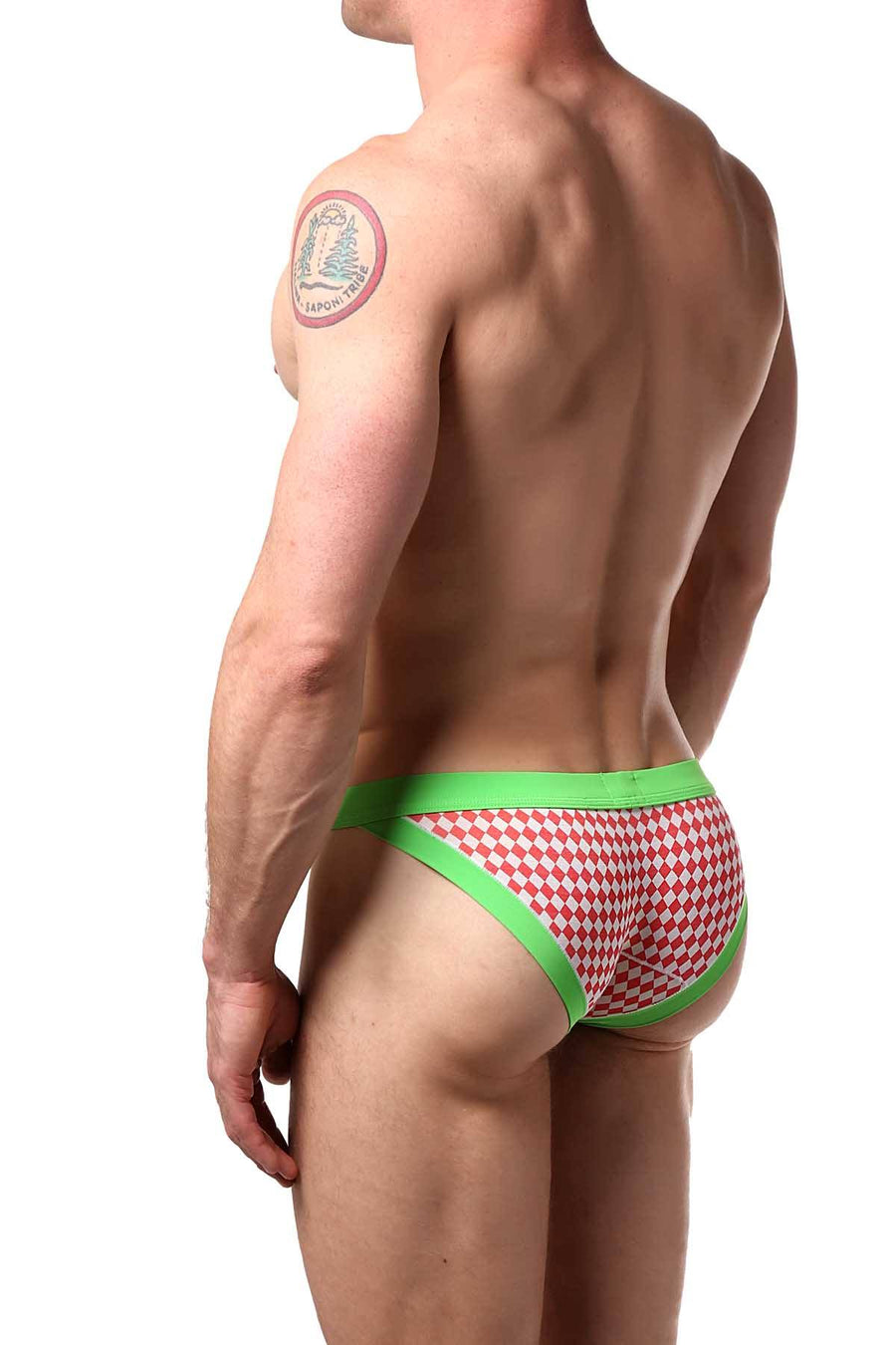 Manview Green Checkered Mini-Brief