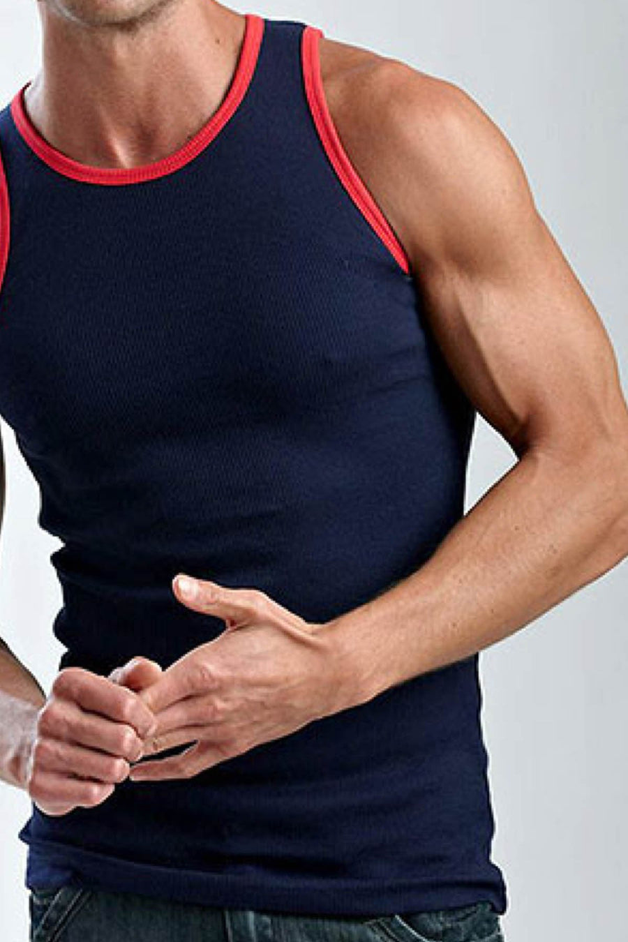 Jocko Navy & Red Robbie Tank Top