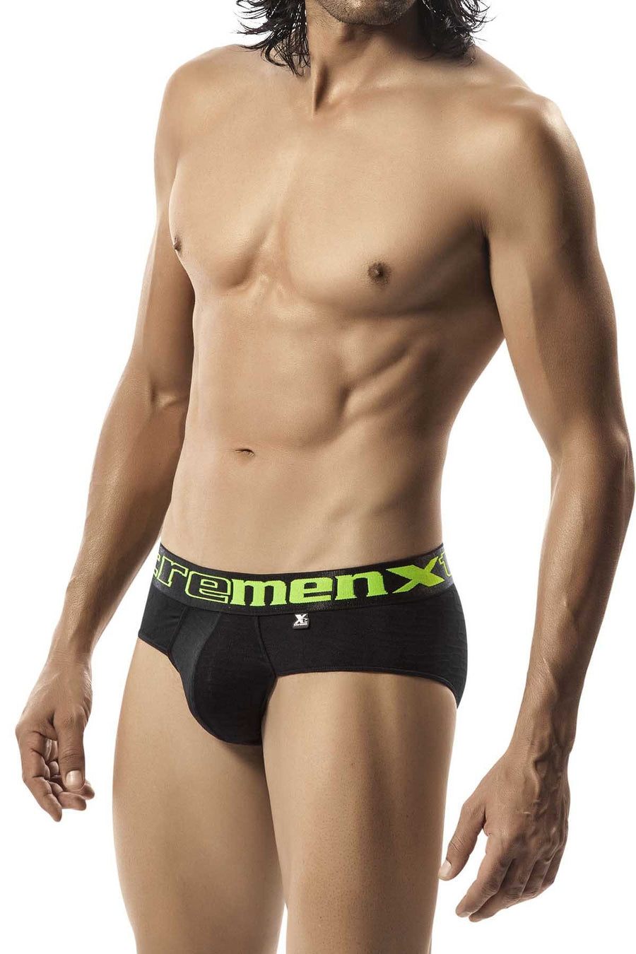 Xtremen Black Microfiber Jacquard Brief
