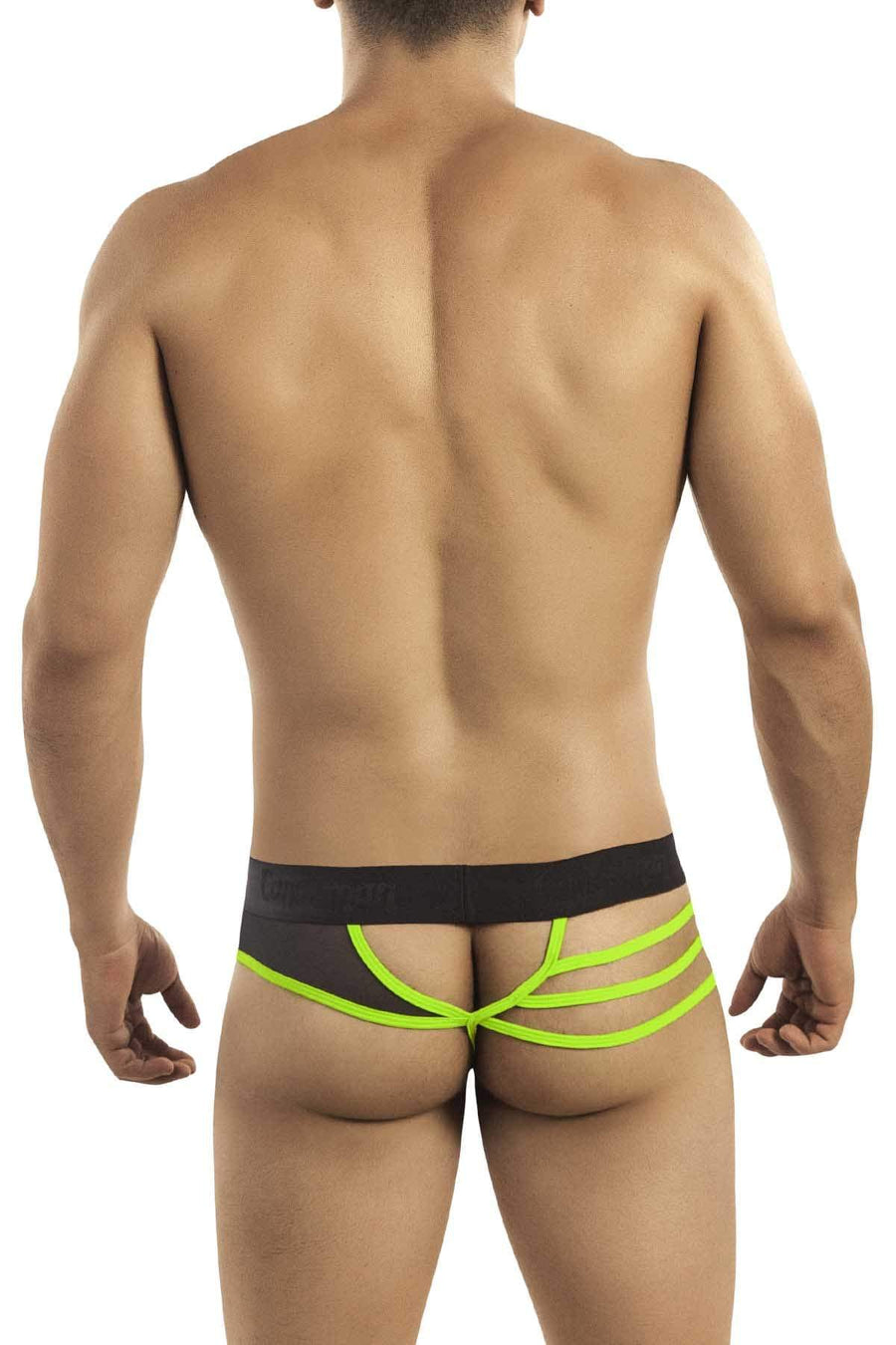Candyman Black & Green Brief Thong
