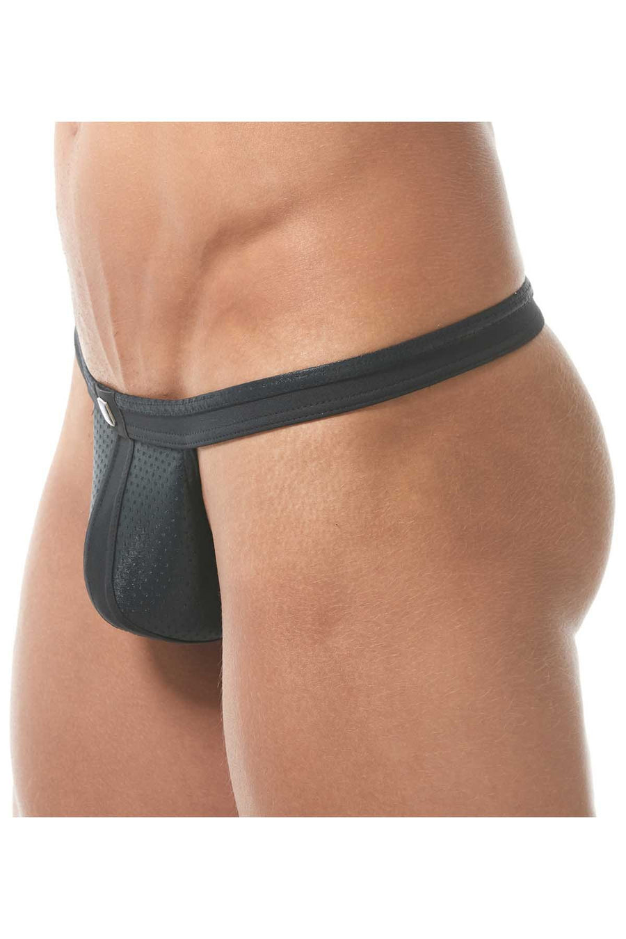 Gregg Homme Black Reveal Italian Jacquard Thong