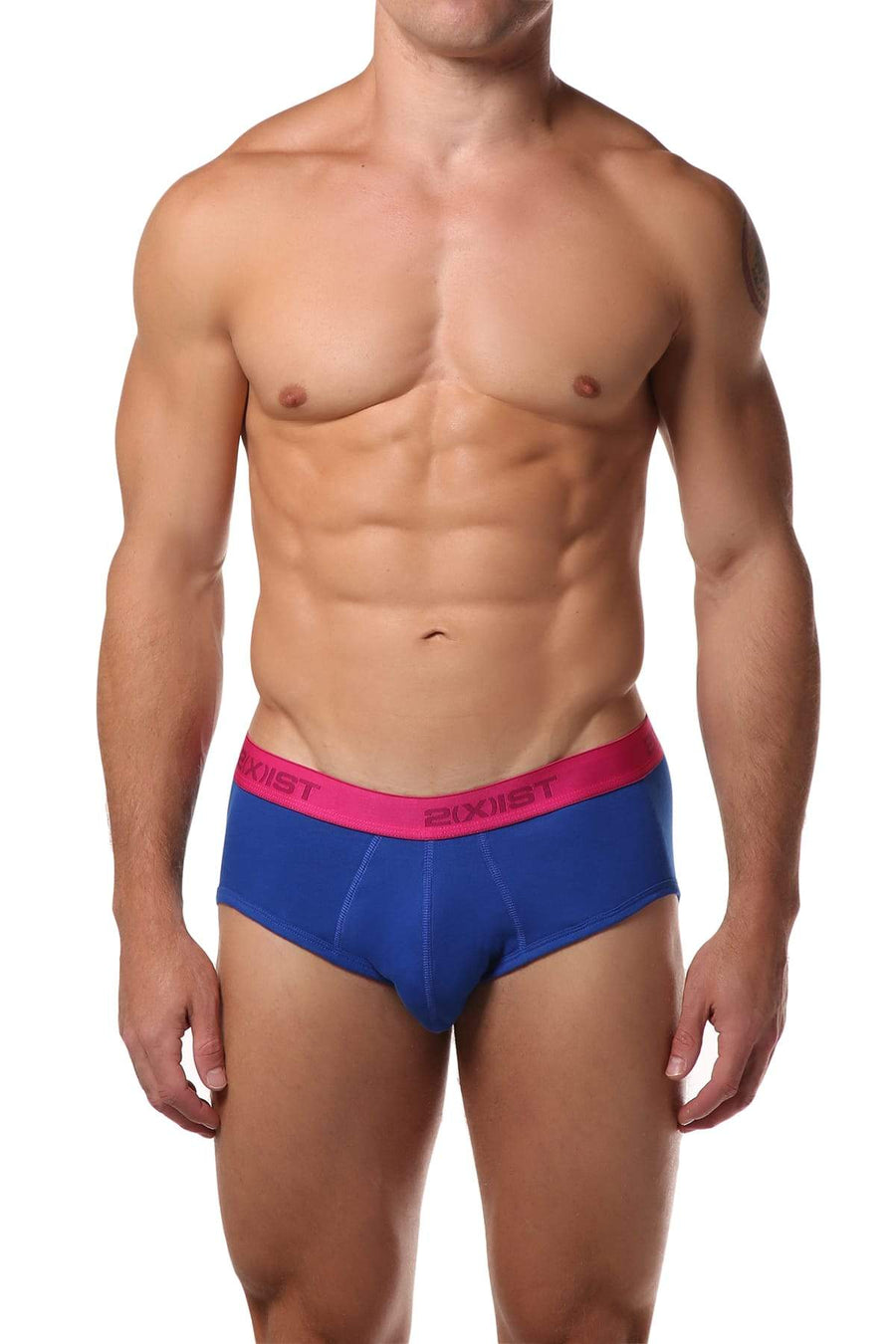 2(X)IST Dark Blue/Black/Light Blue Essential Contour Pouch Brief 3-Pack