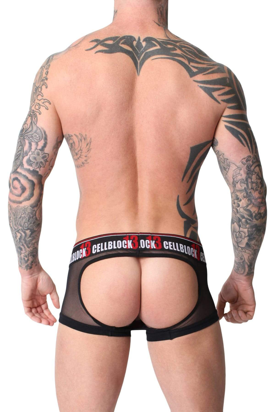 Cell Block 13 Red Dark Room Backless Jock Trunk